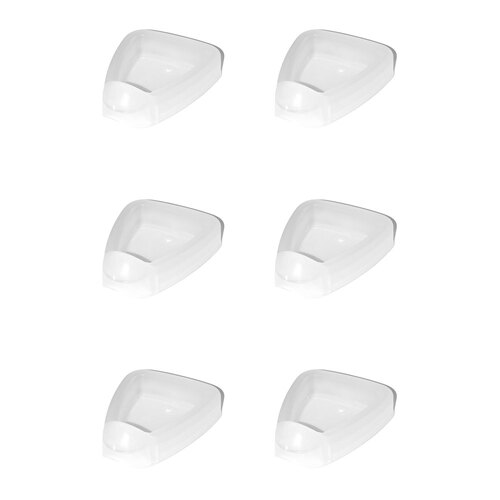 6PK 6pc Homeleisure Pot Feet Clear Planter Outdoor Garden 