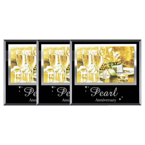 3x 30th Pearl Anniversary 6x4 Inch Keepsake Novelty Photo Frame