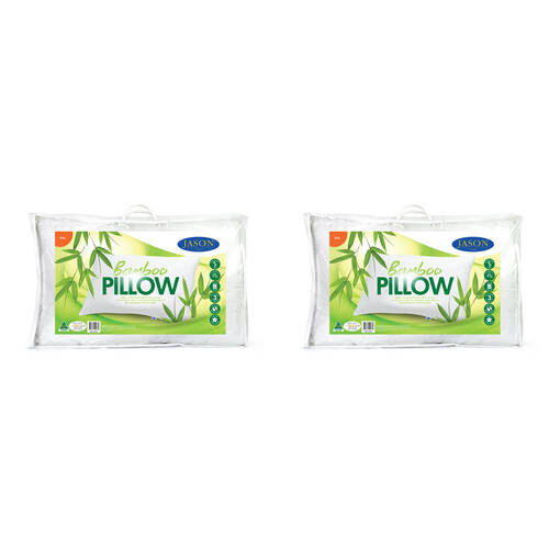 2PK Jason Firm Rectangle Sleeping Pillow Home Bedding - White