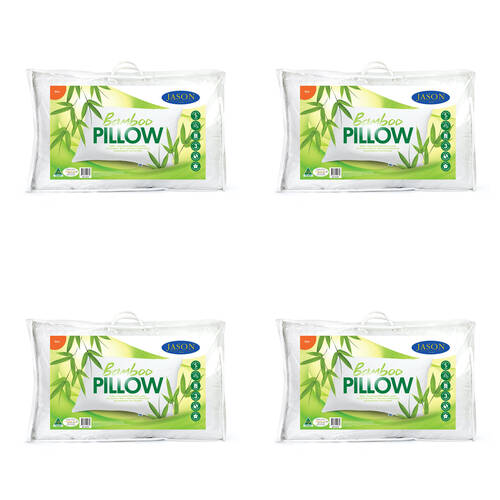 4PK Jason Firm Rectangle Sleeping Pillow Home Bedding - White