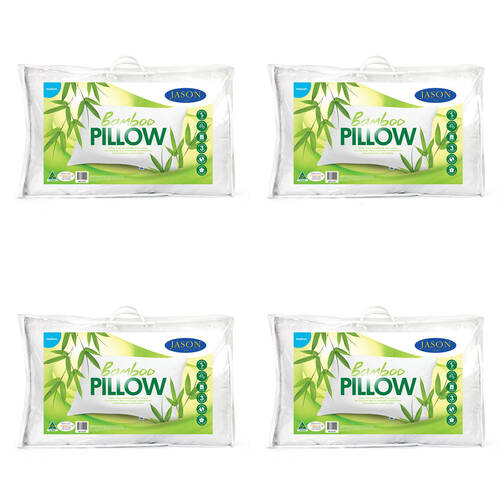 4PK Jason Medium Sleeping Pillow Home Bedding - White
