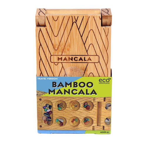 Project Genius Bamboo Mancala Kids Tabletop Game Toy 6y+