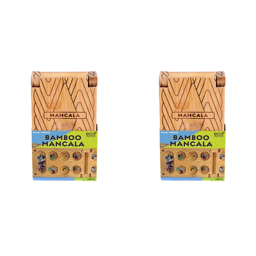 2PK Project Genius Bamboo Mancala Kids Tabletop Game Toy 6y+