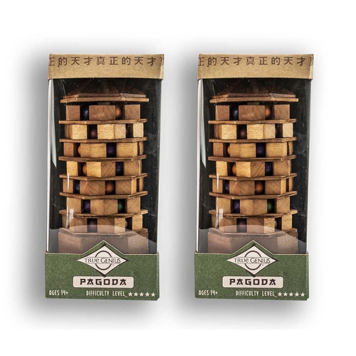 2PK Project Genius Chinese Pagoda Puzzle Solving Toy 14y+