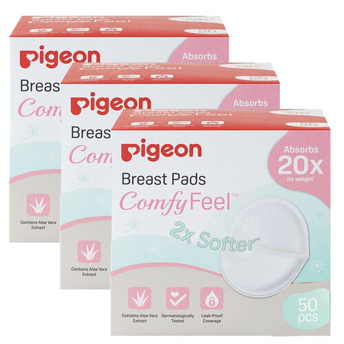 3x 50pc Pigeon Comfy Feel Breast Pads