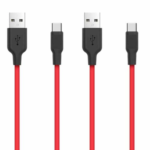 2PK Philex 1.2M Silicon USB-C Cable - Red