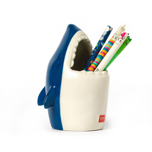 Legami Desk Friends Ceramic Pen/Ballpen Pencil Holder - Shark