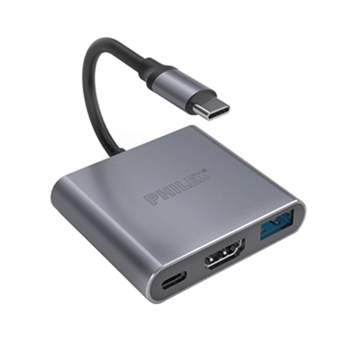 Philex 3-in-1 USB-C To HDMI Hub w/USB 3.0 Adapter
