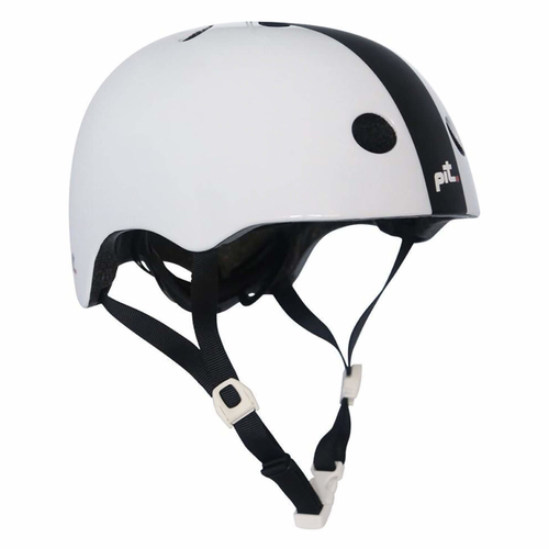 Pit Bicycle Helmet Gloss White/Matte Black S/M