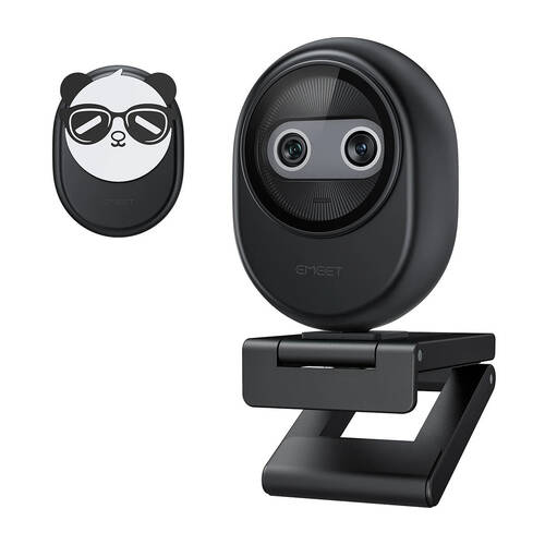 EMeet Piko Dual-Camera AI-Powered 4K Webcam 4.3x5.6cm - Black