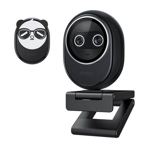 EMeet Piko+ Dual-Camera AI-Powered 4K Webcam 4.3x5.6cm - Black