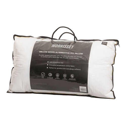 Morrissey Microfibre Pillow 900g Deluxe Down Alternative Fill 45x70cm
