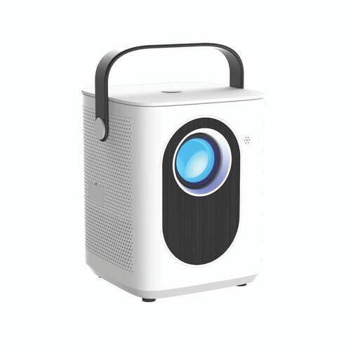 Laser Cube 1080p Android LED Projector w/ 120in Screen WiFi Support White