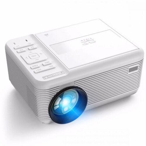 Laser 720P HD DVD Player/Wi-Fi Casting Projector White PJT-DVDHD-906