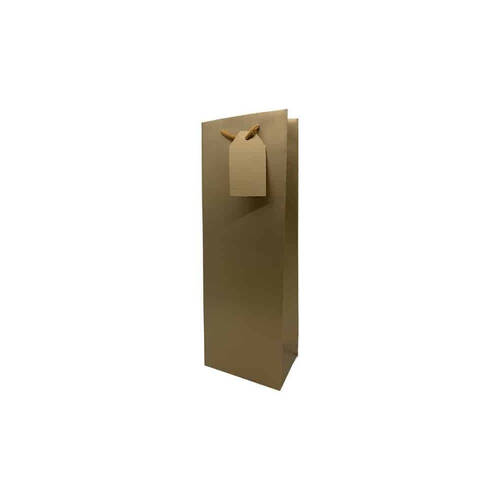 12pc Winex Wine Bottle Paper Bag Gift Wrapping Gold