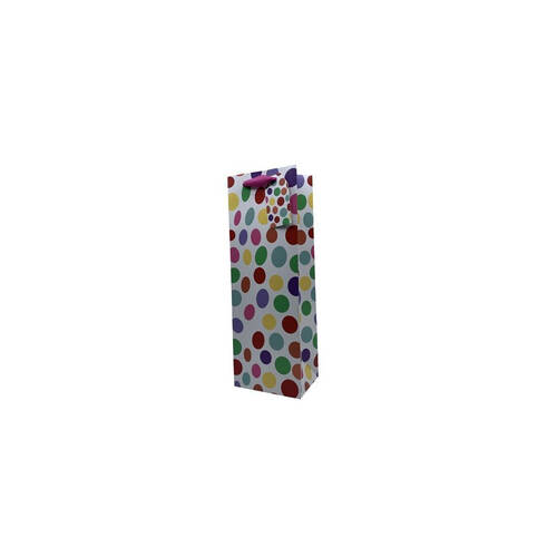 12pc Winex Wine Bottle Paper Bag Gift Wrapping Watercolour Dots