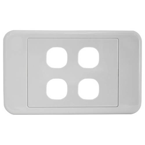 4 Gang Wall Plate Light Switch Wallplate Cover Mech Insert Clipsal Style