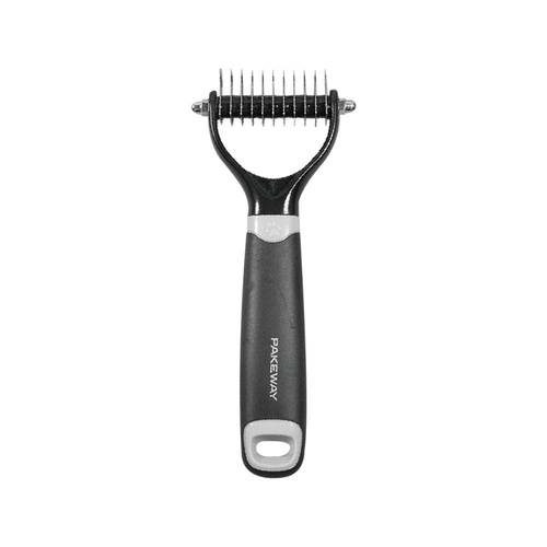 Pakeway Pet Dog/Cat Dematting Tool Rake Grooming Comb - Grey
