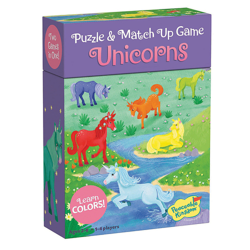 Peaceable Kingdom Unicorns 1-4 Players Kids/Children Fun Match Up Game 2y+