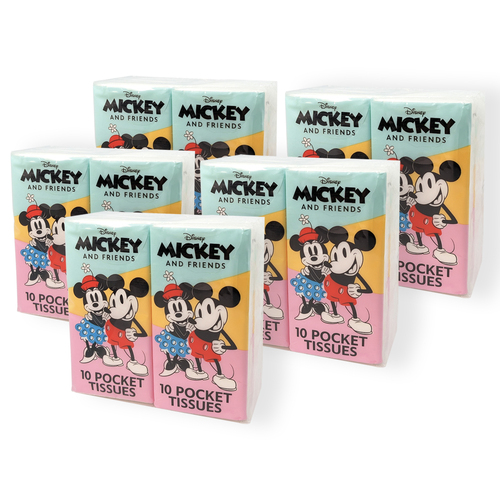 20 x10pc Mickey Mouse Pocket Travel Facial Tissues