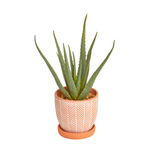 Cooper & Co. Artificial Aloe Vera Plant In Ceramic Pot 40cm
