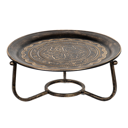 DWBH 38x16cm Pressed Metal Tray On Stand Display Luxor