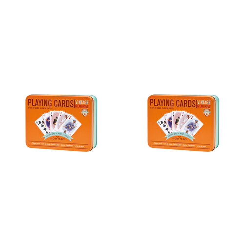 2PK Legami Playing Cards 2-Decks Play Set w/ Tin Case