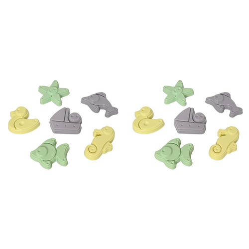 2x 6pc Plasto I'm Green Sand Mould Beach Toy Kids/Children 1y+