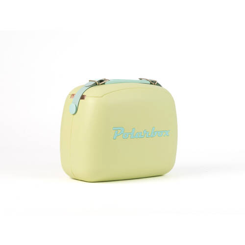 Polarbox Pop 6L Food Drink Carry Cooler Bag w/ 2 Containers 30x18x24cm Lime/Cyan