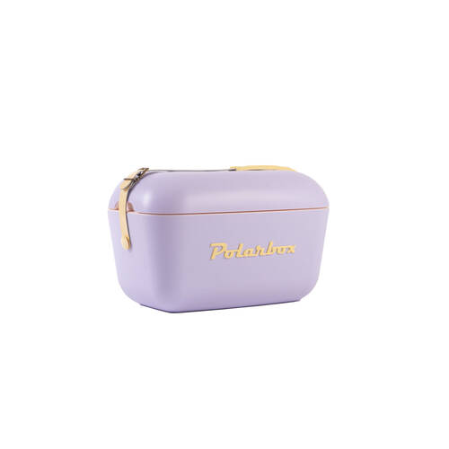 Polarbox Pop 12L Insulated Cooler Box w/ Adjustable Strap - Lilac/Yellow