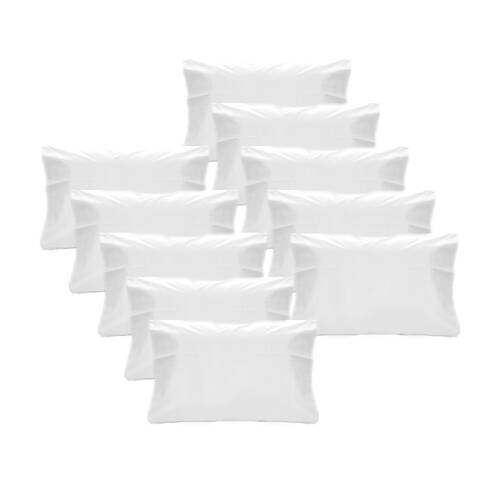 10PK Jason Commercial Standard Crisp Pillowcase 48x73cm - White