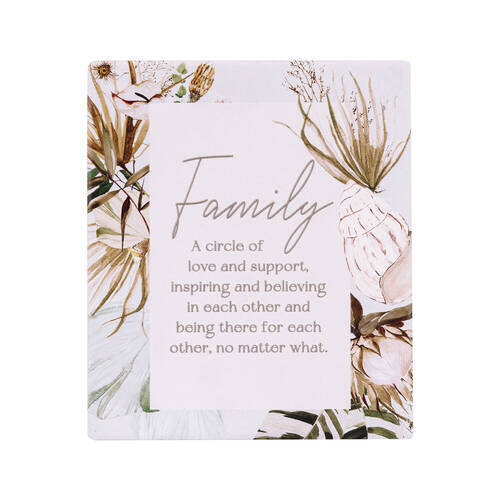 Splosh Palm Cove Ceramic Family Verse Plaque Home Decor 12x14cm