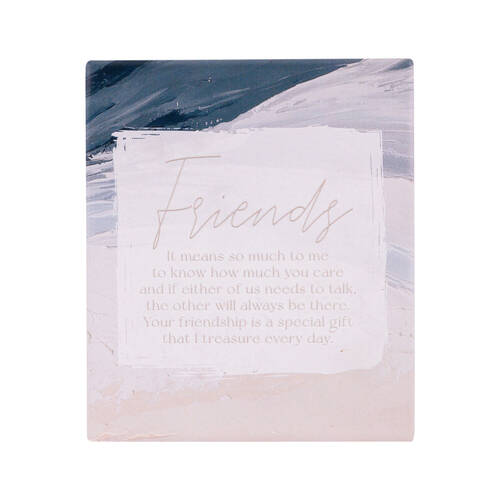 Splosh Palm Cove Ceramic Friends Verse Plaque Home Decor 12x14cm