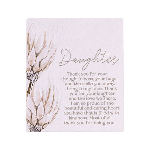 Splosh Palm Cove Ceramic Daughter Verse Plaque Home Decor 12x14cm