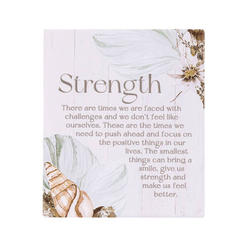 Splosh Palm Cove Ceramic Strength Verse Plaque Home Decor 12x14cm
