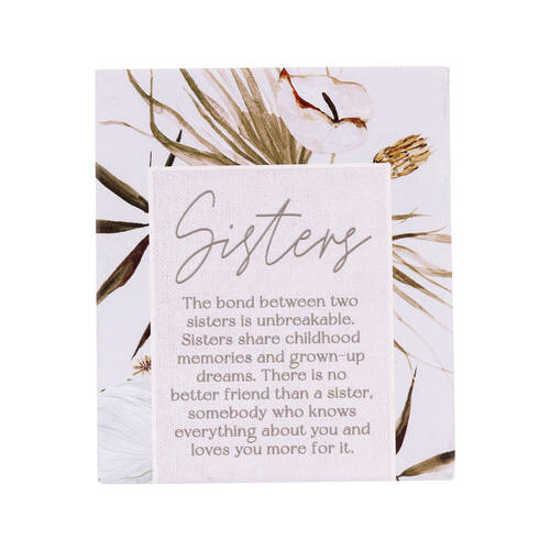 Splosh Palm Cove Ceramic Sisters Verse Plaque Home Decor 12x14cm