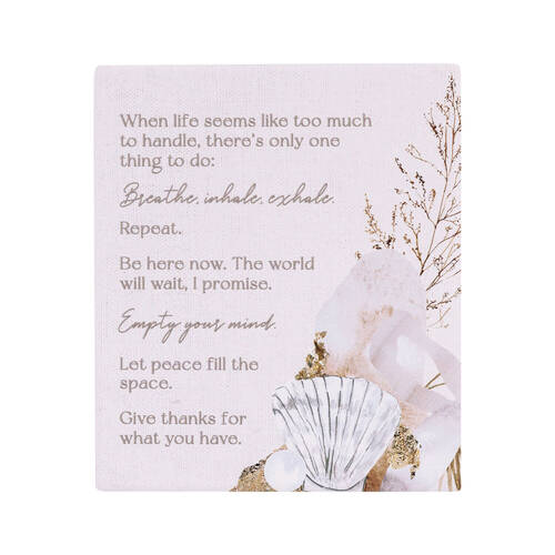 Splosh Palm Cove Ceramic Mindfulness Verse Plaque Home Decor 12x14cm