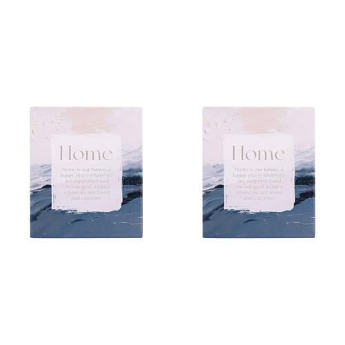 2PK Splosh Palm Cove Ceramic Home Verse Plaque Home Decor 12x14cm