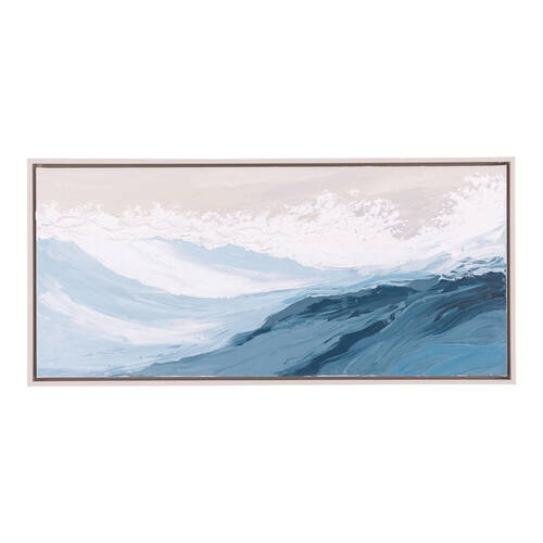 Splosh Palm Cove Textured Waves Framed Canvas Wall Art 94x44cm