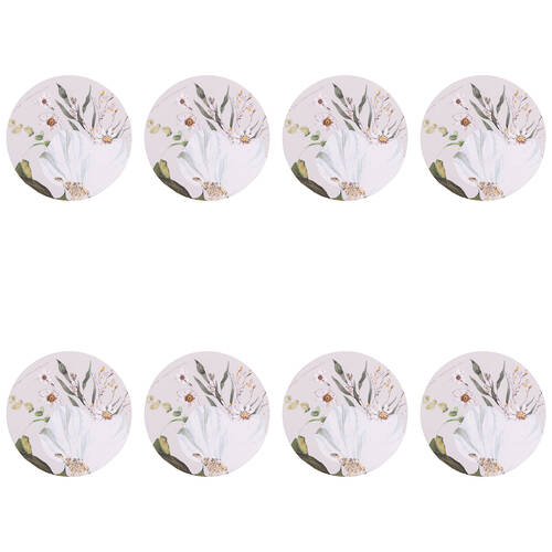 8PK Splosh Palm Cove Marble Ceramic Coaster 10.5cm Round