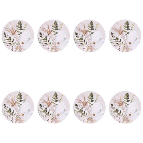 8PK Splosh Palm Cove Greenery Ceramic Coaster 10.5cm Round