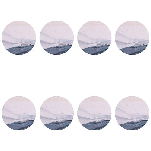 8PK Splosh Palm Cove Waves Ceramic Coaster 10.5cm Round