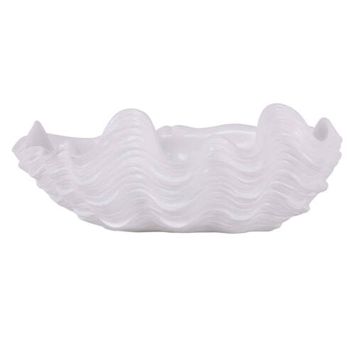 Splosh Palm Cove Large Polyresin Clam 28.5x34cm - White