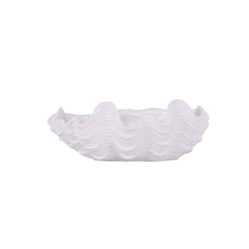 Splosh Palm Cove Small Polyresin Clam 14.5x18cm - White