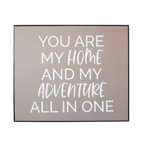 Rayell Wall Quote My Home and Adventure 30x25x1.8cm