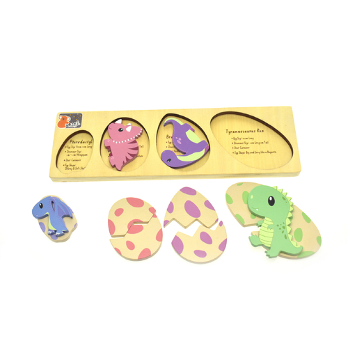 Koala Dream Dinosaur Eggs With Facts 2 Layers Puzzle Board