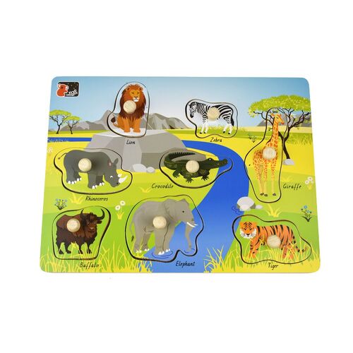 Koala Dream 2 In 1 Wild Animal Early Learning Peg Puzzle 18m+