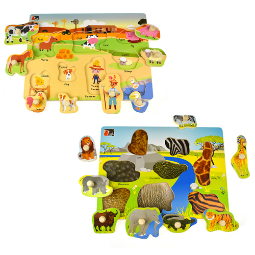 Koala Dream Aussie Wild And Farm Animal Early Learning Peg Puzzle 18m+