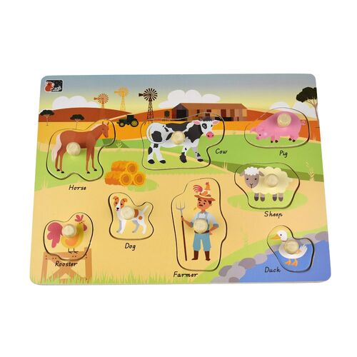 Koala Dream 2 In 1 Australian Farm Early Learning Peg Puzzle 18m+