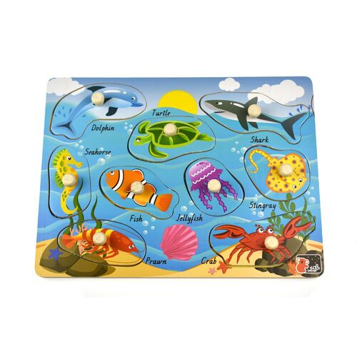 Koala Dream 2 In 1 Sea Animal Early Learning Peg Puzzle 18m+